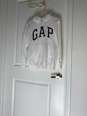 GAP White Hoodie with Navy Lettering